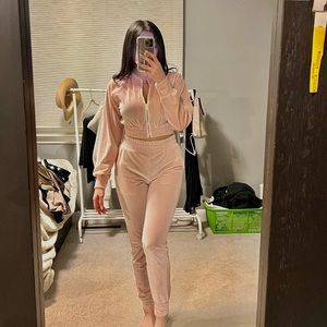 HoneyBum Baby Pink Velour tracksuit